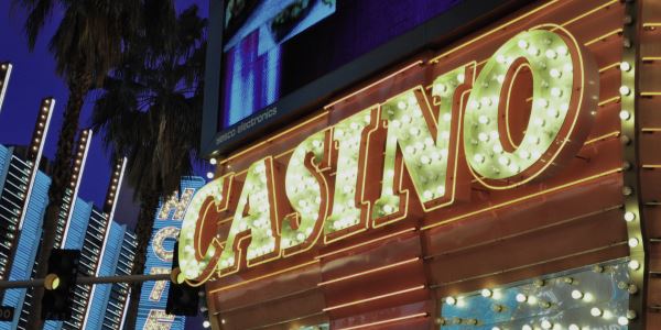 a casino sign